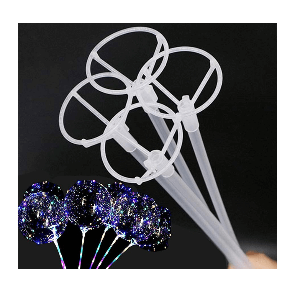 Led Bobo Light Up Hand Holder Balloon 70cm Globo transparente transparente Palo y taza