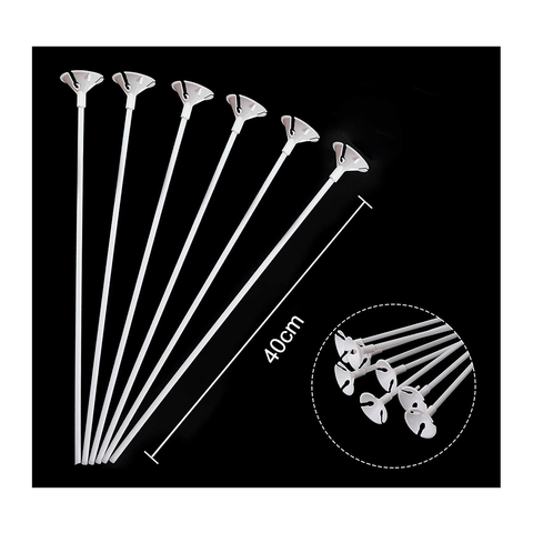 Venta al por mayor, soporte de mano blanco, globo de 40 cm, palitos y vasos para globos