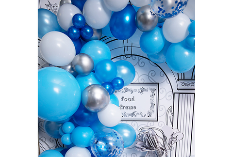 juego de guirnaldas de globos azules