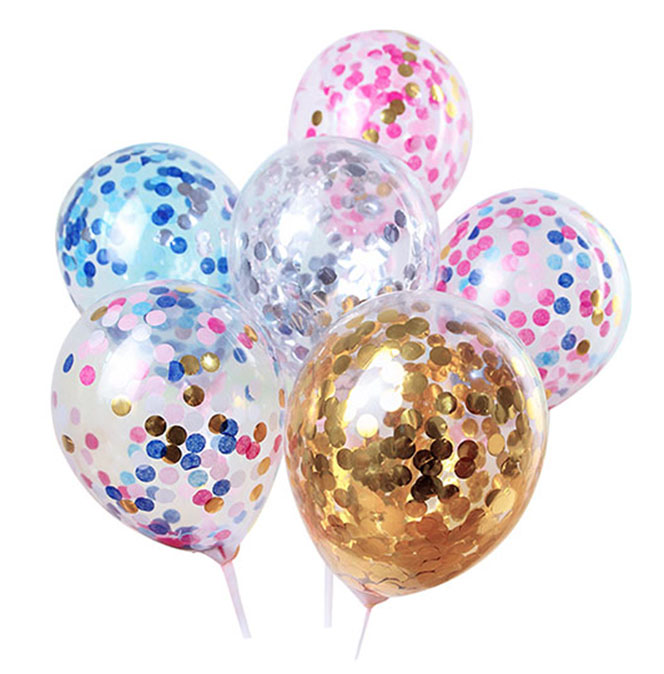 Ideas de decoración de globos de confeti