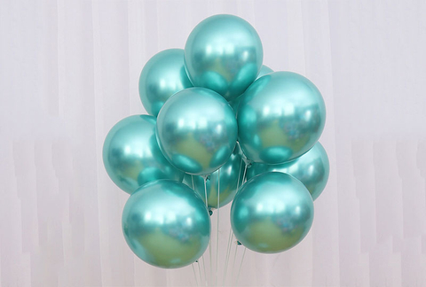 Globos de oro rosa cromados de 10 pulgadas