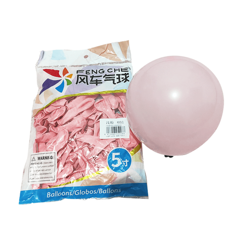 Mini globo de látex de cuello largo de 5 pulgadas de aire inflable de tamaño pequeño de fábrica de 5 pulgadas